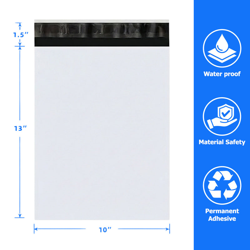 10x13 Poly Mailers 200 Pack, 2.5 Mil Thick Durable Waterproof Shipping Bags, Self-Seal Polymailer Envelopes