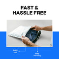 Bundle Pack – 100 Poly Mailers (14"x17") + 500 Thermal Shipping Labels (4"x6")