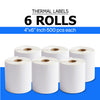 4" x 6" Thermal Shipping Labels – 3000 Labels (6 Roll Bundle)
