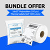 Bundle Pack – 100 Poly Mailers (14"x17") + 500 Thermal Shipping Labels (4"x6")