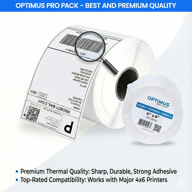 Bundle Pack – 100 Poly Mailers (14"x17") + 500 Thermal Shipping Labels (4"x6")
